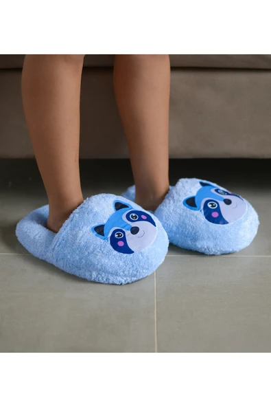 Harika Peluş Fabrikası Hayvan Figürlü Salaş Peluş Terlik – Konforlu ve Şirin Adımlar - Resim 4