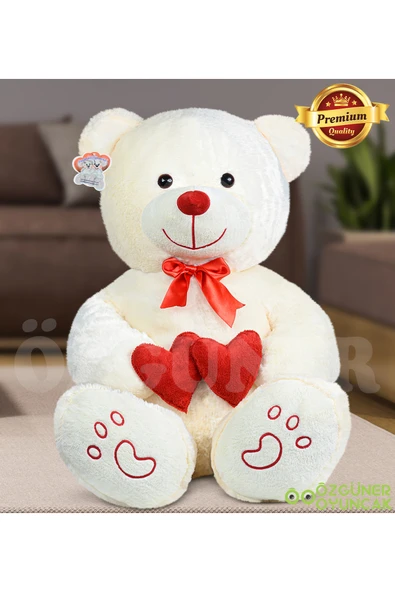 Özgüner Oyuncak Sevgi Dolu 130 cm Peluş Ayı – Çift Kalp ile Aşkınızı İfade Edin ürün görseli