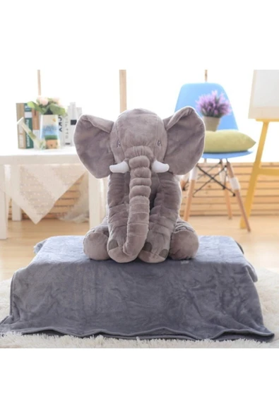 Ayıcı Oyuncak Özgüner Yumuşacık Uyku Arkadaşı Gri Fil Peluş Hayvan ürün görseli 1