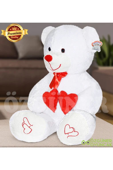 Ayıcı Oyuncak Sevgi Dolu 130 cm Peluş Ayı – Çift Kalp ile Aşkınızı İfade Edin - Resim 6