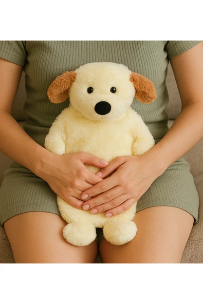 Ayıcı Oyuncak Pabtex Peluş Su Torbası Kılıfı – Köpek Şeklinde Sarılmalı Sevimli Tasarım - Resim 2