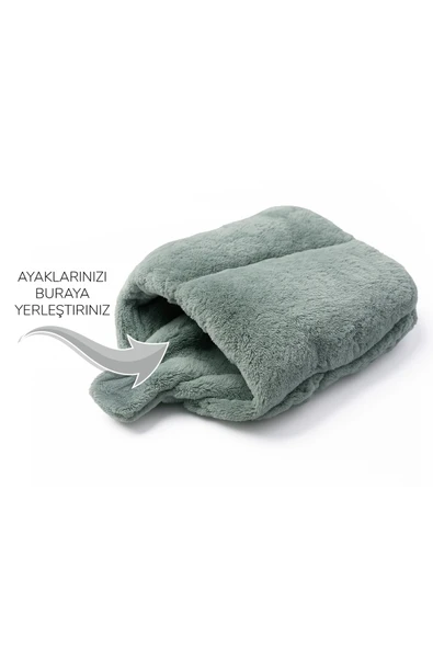 Özgüner Oyuncak Peluş Ayak Isıtıcı Panduf– Kışlık Yumuşak Ev Pandufu - Resim 5