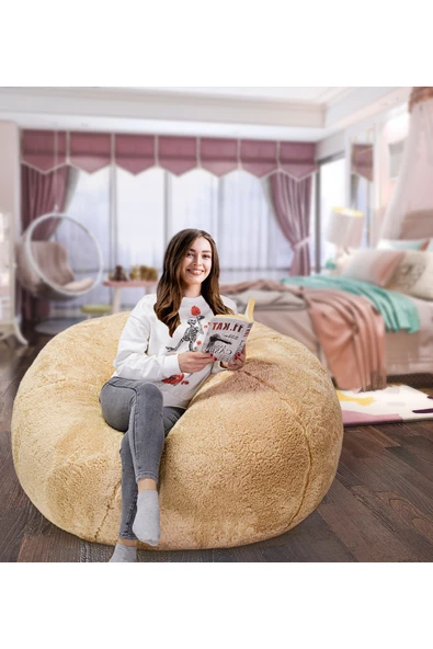 Özgüner Oyuncak Sıcak ve Yumuşak Peluş Dev Puf – Konforlu Oturma Keyfi - Resim 3