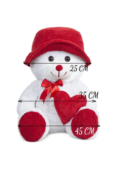 Ayıcı Oyuncak Oyuncak Ayıcı 70cm Sapkalı Ayıcık Doğum Gününe Özel Hediye - Resim 3