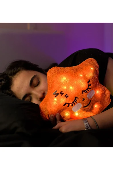 Ayıcı Oyuncak Uyku Arkadaşım Ledli Yıldız Yastık ürün görseli 1