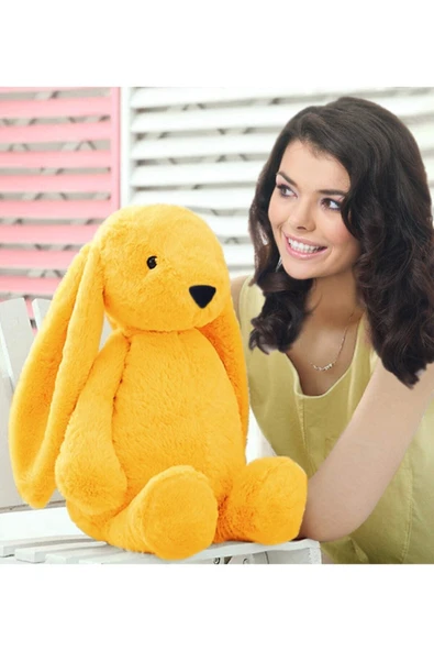 Ayıcı Oyuncak Özgüner Uyku Arkadaşım Tavşan 45 Cm Peluş Tavşan Sarı ürün görseli 1