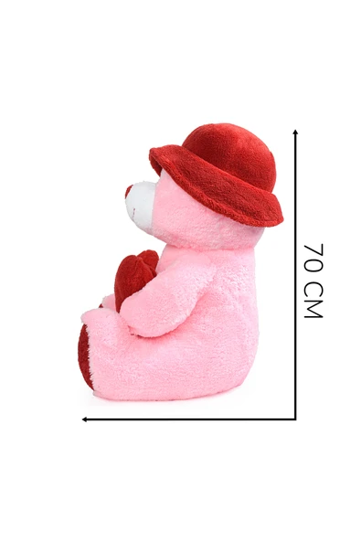 Ayıcı Oyuncak Oyuncak Ayıcı 70 Cm Sapkalı Ayıcık Sevgiliye Özel Hediye - Resim 4