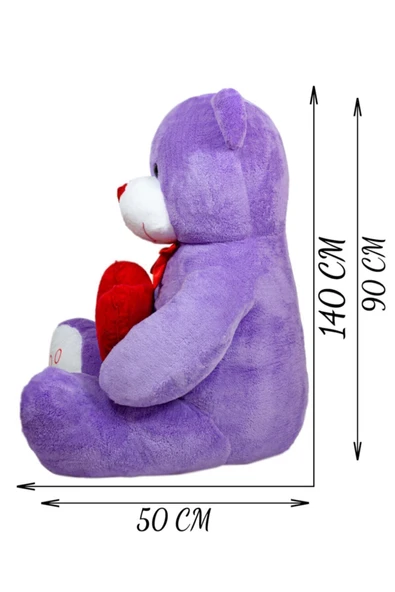 Ayıcı Oyuncak Oyuncak Ayıcı 140 Cm Dev Bobo Seni Seviyorum Kalpli Sevgiliye Özel - Resim 7