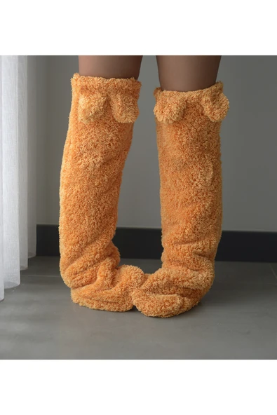 Harika Peluş Fabrikası Peluş Kulaklı Uzun Çorapla Kışa Renk Katın - Resim 3