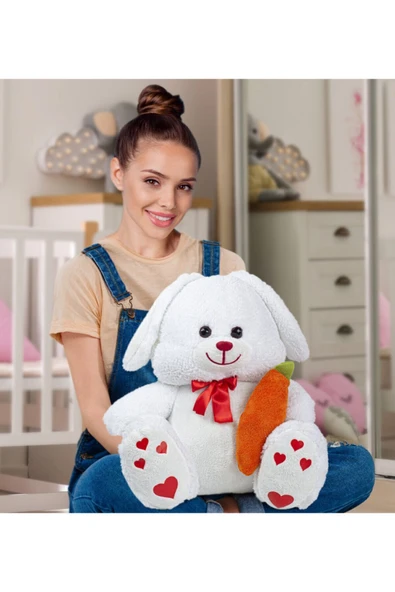 Özgüner Oyuncak Pandamkee Sevimli 80 Cm Elinde Havuç Tutan Tavşan ürün görseli