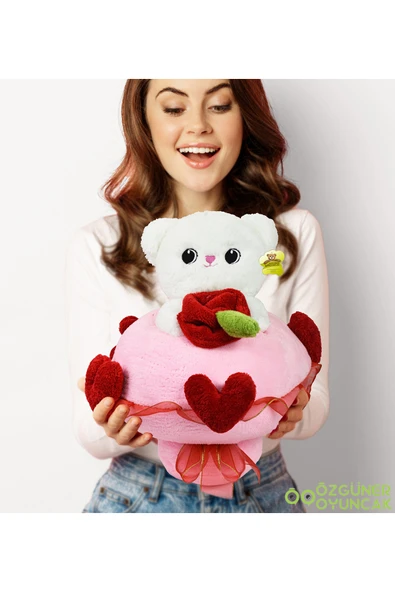 Özgüner Oyuncak Sevimli Peluş Tavşanla Sevgi Buketi – Aşkınızı Tatlı Bir Şekilde İfade Edin ürün görseli