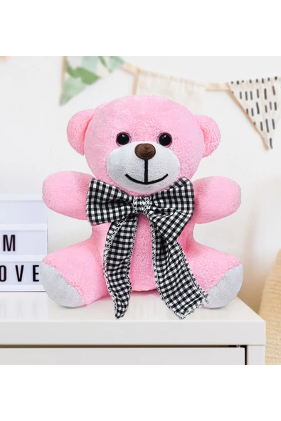 Ayıcı Oyuncak Özgüner Papyonlu Oturan Peluş Ayıcık: En Tatlı Hediye Seçeneğiniz! (%100 Yerli) ürün görseli