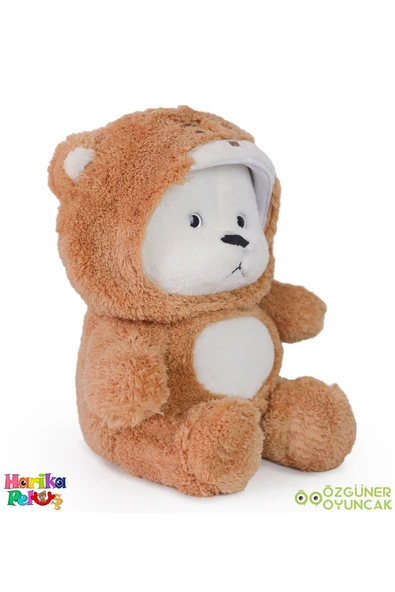 Özgüner Oyuncak Uykumcuk Gold Kapşonlu Peluş Ayı Sevgiliye Özel 70 Cm (%100 YERLİ) - Resim 6