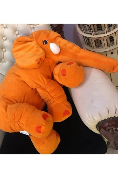 Özgüner Oyuncak Yumuşacık Uyku Arkadaşı Fil Tam 90 Cm Boyunda - Resim 3