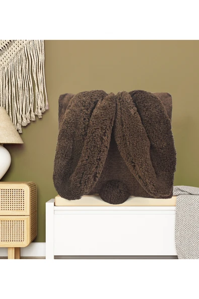 Ayıcı Oyuncak Pabtex Tavşan Kulaklı Kırlent Yastık - Çocuk Odası İçin Şirin Tasarım - Resim 3