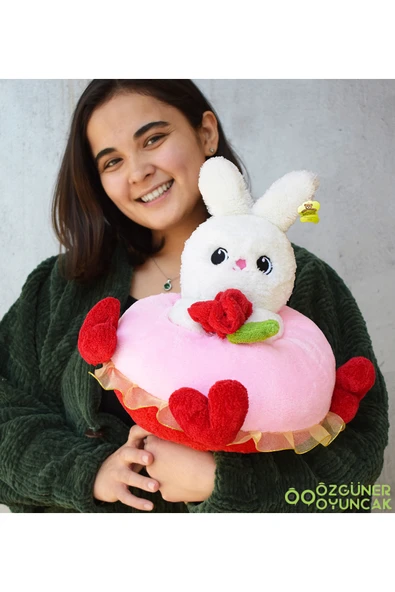 Ayıcı Oyuncak Sevimli Peluş Tavşanla Sevgi Buketi – Aşkınızı Tatlı Bir Şekilde İfade Edin - Resim 6