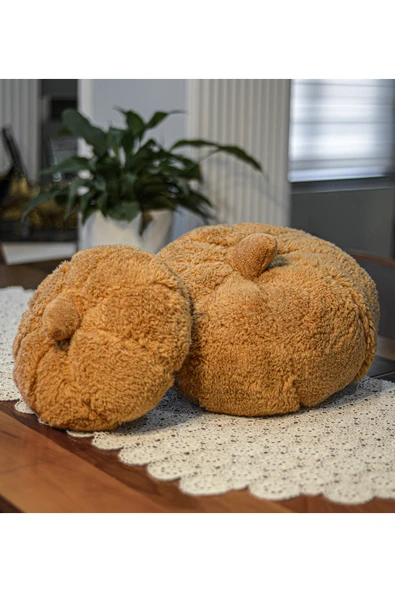 Ayıcı Oyuncak Pabtex Peluş Kabak Kırlent 2'li Yastık, Evinizi Süslesin ürün görseli 1