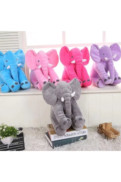 Ayıcı Oyuncak Uyku Arkadaşım Fil - Büyük Yumuşak Peluş Fil 35 Cm - Resim 6