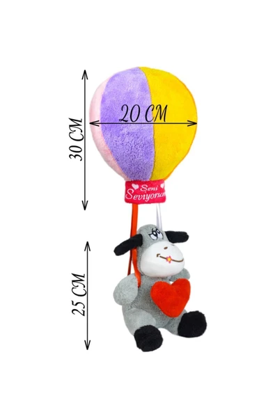 Ayıcı Oyuncak Oyuncak Ayıcı Rengarenk Uçan Balonlu Eşek (%100) Yerli - Resim 5