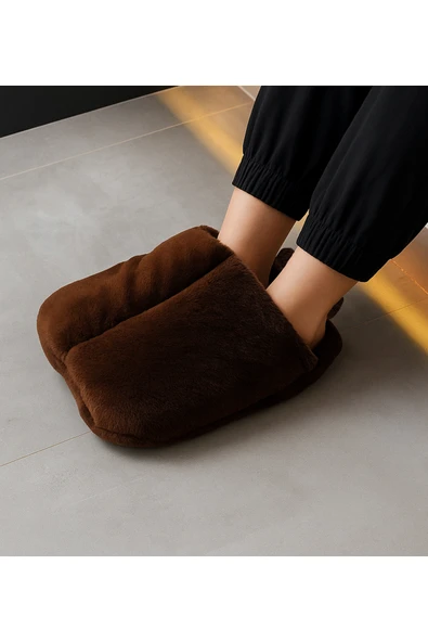 Ayıcı Oyuncak Peluş Ayak Isıtıcı Panduf– Kışlık Yumuşak Ev Pandufu - Resim 2