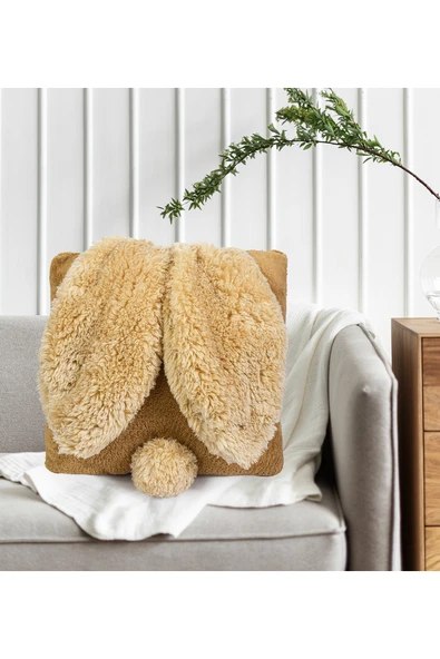 Harika Peluş Fabrikası Pabtex Tavşan Kulaklı Kırlent Yastık - Sevimli ve Yumuşak Tasarım ürün görseli 1