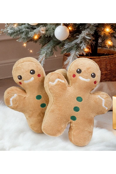 Özgüner Oyuncak Pabtex Peluş Kurabiye Adam Yastık - Yumuşak Ve Şirin, Çocuklar Için Ideal - Resim 2