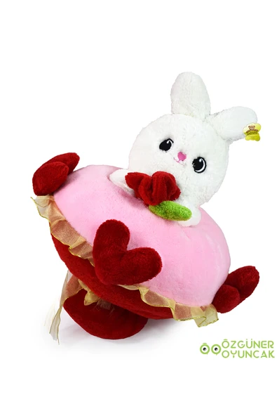 Özgüner Oyuncak Sevimli Peluş Tavşanla Sevgi Buketi – Aşkınızı Tatlı Bir Şekilde İfade Edin - Resim 3