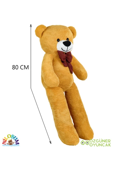 Özgüner Oyuncak Sevgiliye Hediye Seti – 90 cm Peluş Ayıcık & 24 Ayar Altın Kaplama Kolye - Resim 6