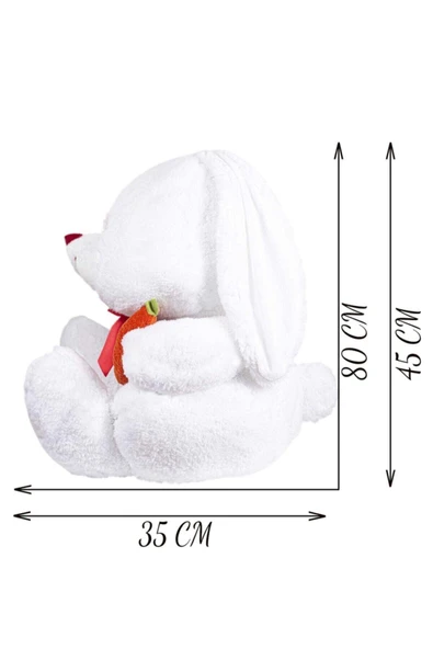 Ayıcı Oyuncak Pandamkee Sevimli 80 Cm Elinde Havuç Tutan Tavşan - Resim 4