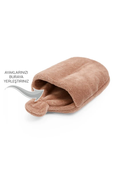Özgüner Oyuncak Peluş Ayak Isıtıcı Panduf– Kışlık Yumuşak Ev Pandufu - Resim 5