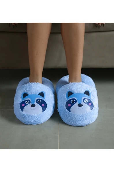 Harika Peluş Fabrikası Hayvan Figürlü Salaş Peluş Terlik – Konforlu ve Şirin Adımlar - Resim 2