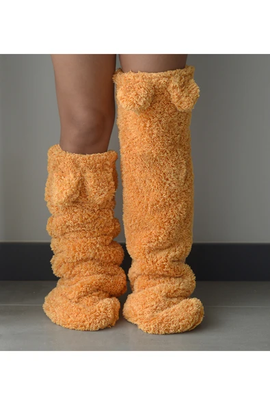 Harika Peluş Fabrikası Peluş Kulaklı Uzun Çorapla Kışa Renk Katın - Resim 2