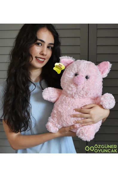 Özgüner Oyuncak Sevimli Domuz Peluş Oyuncak – Hem Çocuklar Hem Yetişkinler İçin - Resim 2