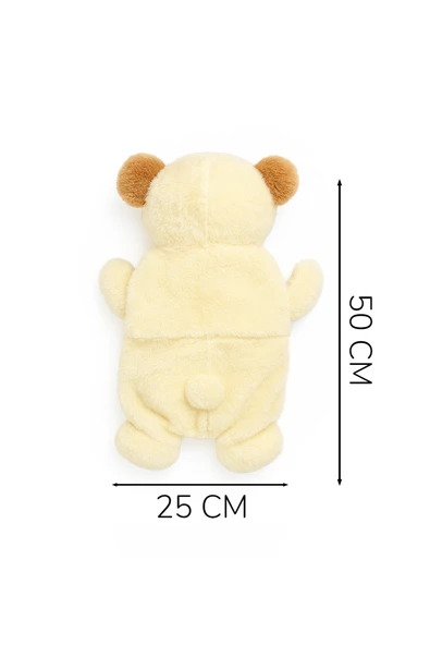 Ayıcı Oyuncak Pabtex Peluş Su Torbası Kılıfı – Köpek Şeklinde Sarılmalı Sevimli Tasarım - Resim 5