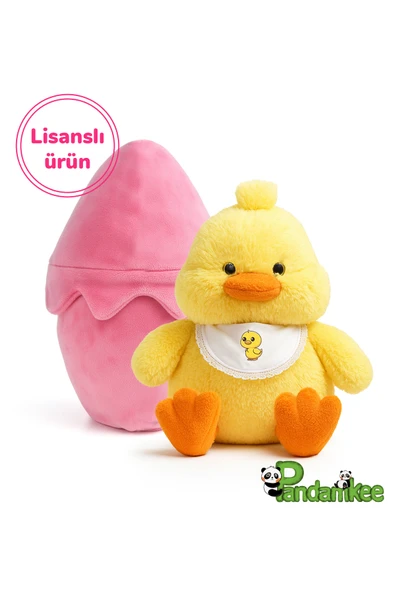 Ayıcı Oyuncak Pandamkee Yumurtadan Çıkan Civcivino Peluş – Bebeklere Ve Çocuklara Özel Çantalı Civciv - Resim 2