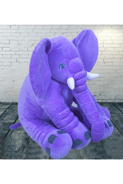 Özgüner Oyuncak Uyku Arkadaşım Fil Peluş Fil 65cm Dev lila ürün görseli