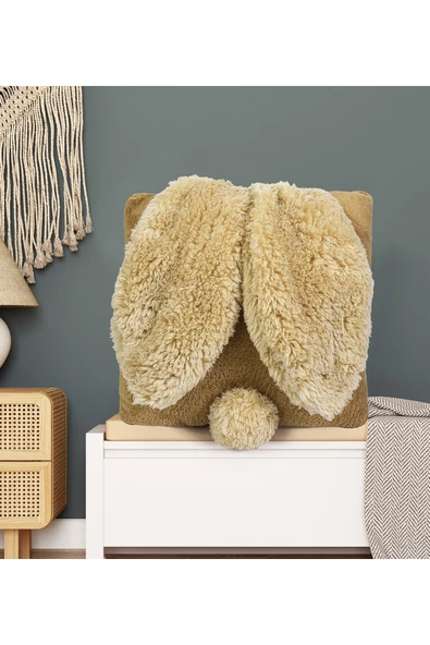 Özgüner Oyuncak Pabtex Tavşan Kulaklı Kırlent Yastık - Sevimli ve Yumuşak Tasarım - Resim 2