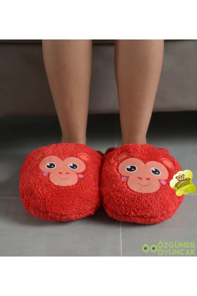 Ayıcı Oyuncak Pabtex Hayvan Figürlü Salaş Peluş Terlik – Konforlu Ve Şirin Adımlar - Resim 2