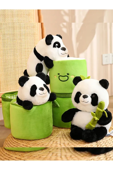 Özgüner Oyuncak Yeşil Çantalı Panda Sevgiliye Özel 50 CM - Resim 3