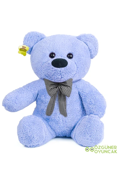 Ayıcı Oyuncak Oturan Peluş Ayıcık Papyonlu – Yumuşak ve Sevimli Hediyelik Ayı - Resim 5