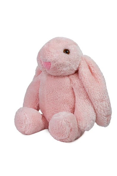 Ayıcı Oyuncak Özgüner Uyku Arkadaşım Tavşan 45 Cm Peluş Tavşan Pembe - Resim 6