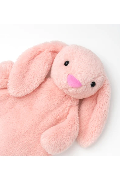 Ayıcı Oyuncak Pabtex Peluş Oyuncak Görünümlü Su Torbası Kılıfı – Pembe Tavşan Model, Isıyı Koruyan Kumaş - Resim 4