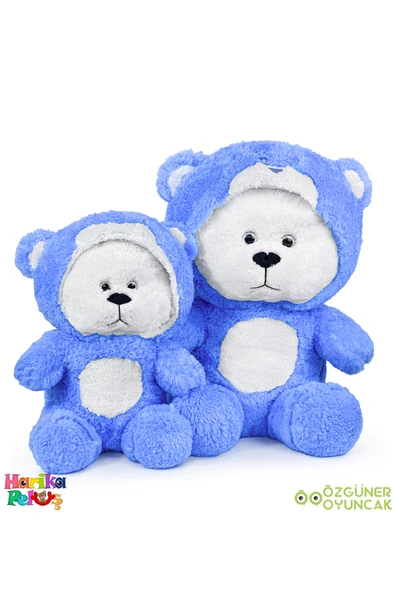 Harika Peluş Fabrikası Uykumcuk Gold Kapşonlu Peluş Ayı Sevgiliye Özel 70 Cm (%100 YERLİ) - Resim 3