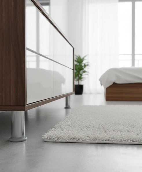 LUDIA Metal Ayarlanabilir 4 Adet Mobilya Ayağı Metal Tablalı 10cm - Resim 6