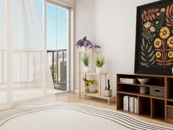 Yaren Çiçeklik Asklık-Saksılık Standı Lefkasmeşe - Resim 3