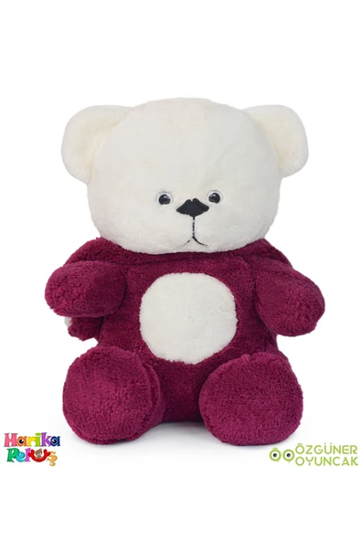 Ayıcı Oyuncak Uykumcuk Gold Kapşonlu Peluş Ayı Sevgiliye Özel 70 Cm (%100 YERLİ) - Resim 5
