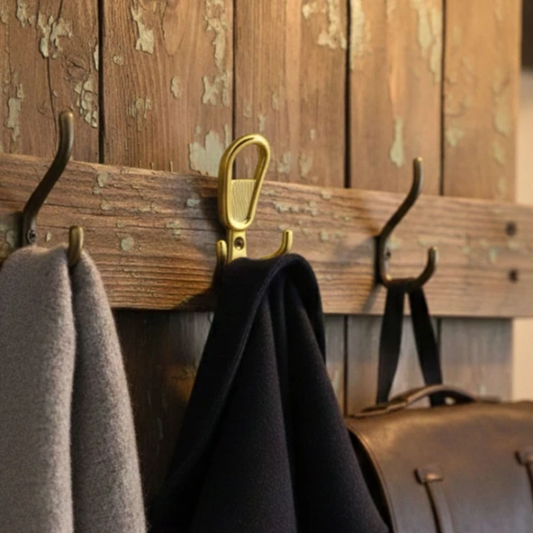 Yunus Gold Altın Askı Askılık Duvar Vidalı Çanta Elbise Asma Portmanto Vestiyer Banyo Mutfak Askısı - Resim 2