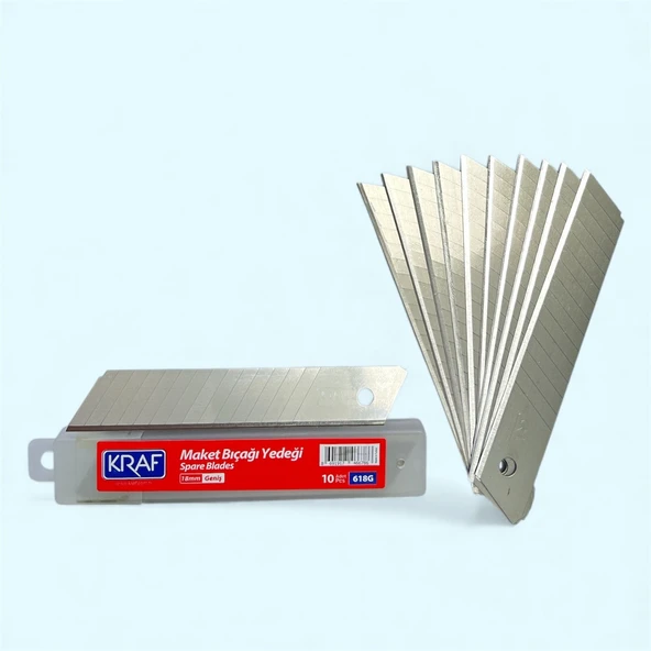 Kraf 618G Geniş 18mm Maket Bıçağı Yedeği 14 Kırım - Resim 5