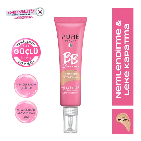Pure Beauty, BB Krem, SPF50, PA++++, Natural - 30 ml (Yeni Ürün 4+) ürün görseli