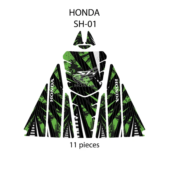 Honda SH-125 ( 2024 ) ile Uyumlu 11 Parça Tank Pad Seti GC21-1 - Resim 2